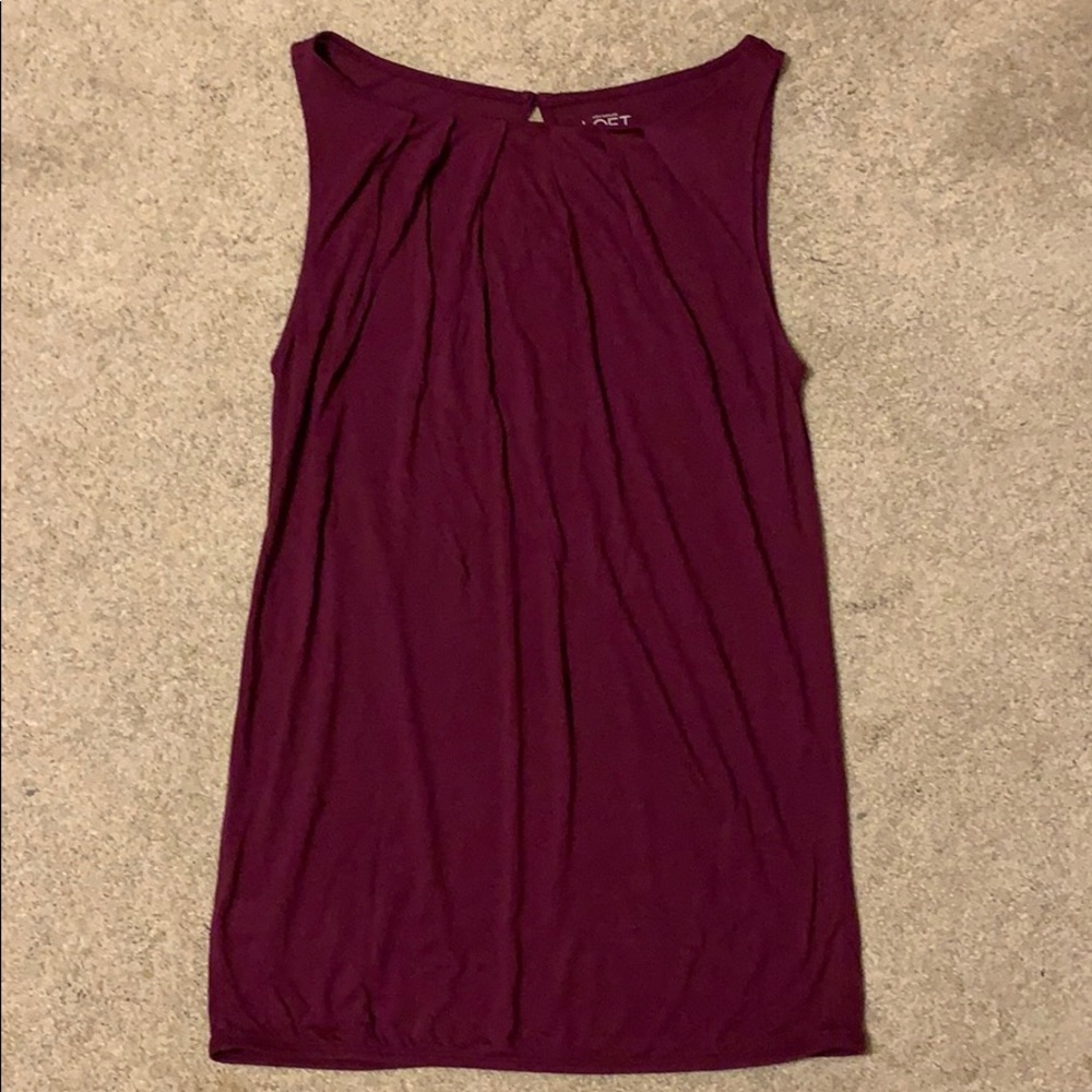 Ann Taylor Loft Purple Sleeveless Blouse